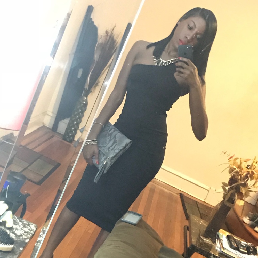 Black cocktail dress